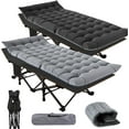 thumbnail image 1 of FICISOG 2PK Oversized XXL Folding Sleeping Cots for Adults, 900lb Loading Double-Layer 1200D, Heavy Duty Guest Bed W/Mattress & Carrying Bag, 1 of 12