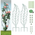 thumbnail image 1 of FICISOG 3 Pack Garden Trellis for Climbing Plants, 59" x 16" Large Metal Outdoor Decorative Potted Trellises for Vegetable Flower Rose Vines Cucumber Plant Support, 1 of 8