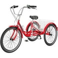 thumbnail image 1 of FICISOG 7 Speed Adult Tricycle for Men, 26 Inch Adult Trike with Basket, 3 Wheel Bikes for Adults Seniors, Carbon Steel Cruise Trike for Shopping Picnic, 1 of 9