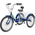 thumbnail image 1 of FICISOG 7 Speed Adult Tricycle for Seniors, 24 Inch Adult Trike with Basket, 3 Wheel Bikes for Adults Women Men, Carbon Steel Cruise Trike for Shopping Picnic, 1 of 9