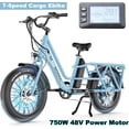 thumbnail image 1 of FICISOG 750W Fat Tire Electric Bikes for Adults Cargo Ebike,7-Speed Electric Cargo Bicycle with 48V 20Ah Removable Battery, 75 Mile Range 400LBS Payload Capacity, 1 of 10