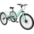 thumbnail image 1 of FICISOG Adult Mountain Tricycle, 3 Wheeled 7-Speed Mountain Tricycle with Cargo Basket, Unisex, 1 of 8