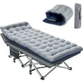 thumbnail image 1 of FICISOG Adult Outdoor Folding Bed, Portable Folding Camping Cots with Mattress & Carry Bag, 1 of 15