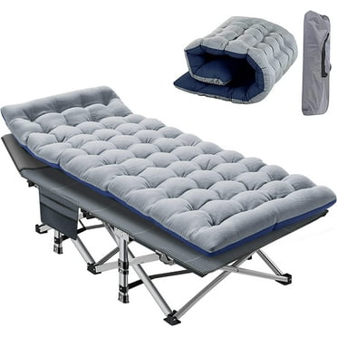 FICISOG Adult Outdoor Folding Bed, Portable Folding Camping Cots with Mattress & Carry Bag