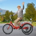 thumbnail image 1 of FICISOG Adult Tricycles for Men, 26 Inch 7 Speed 3 Wheel Bike for Adult w/Large Basket, Double-Wall Wheel Rims, Cruiser Trike for Seniors Women Shopping Picnic, 1 of 8