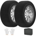 thumbnail image 1 of FICISOG Automotive Snow Socks for Tires 2 Pack, Perfect Alternative to Snow Chains for Car Tires, Antiskid Tire Socks for Winter Emergency, Snow Traction Device for Cars, SUVs, Minivans, 1 of 7