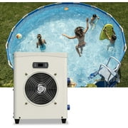 FICISOG 11800 BTU/hr Pool Water Heater for Above Ground Pools,0.65 kw Pool Heat Pump, 110V/60HZ