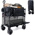 thumbnail image 1 of FICISOG Foldable Double Decker Wagon Cart 400L Large Capacity, Heavy Duty 54" Extender Collapsible Wagon, Folding Utility Garden Cart with Big All-Terrain Wheels & Drink Holders for Camping, 1 of 9