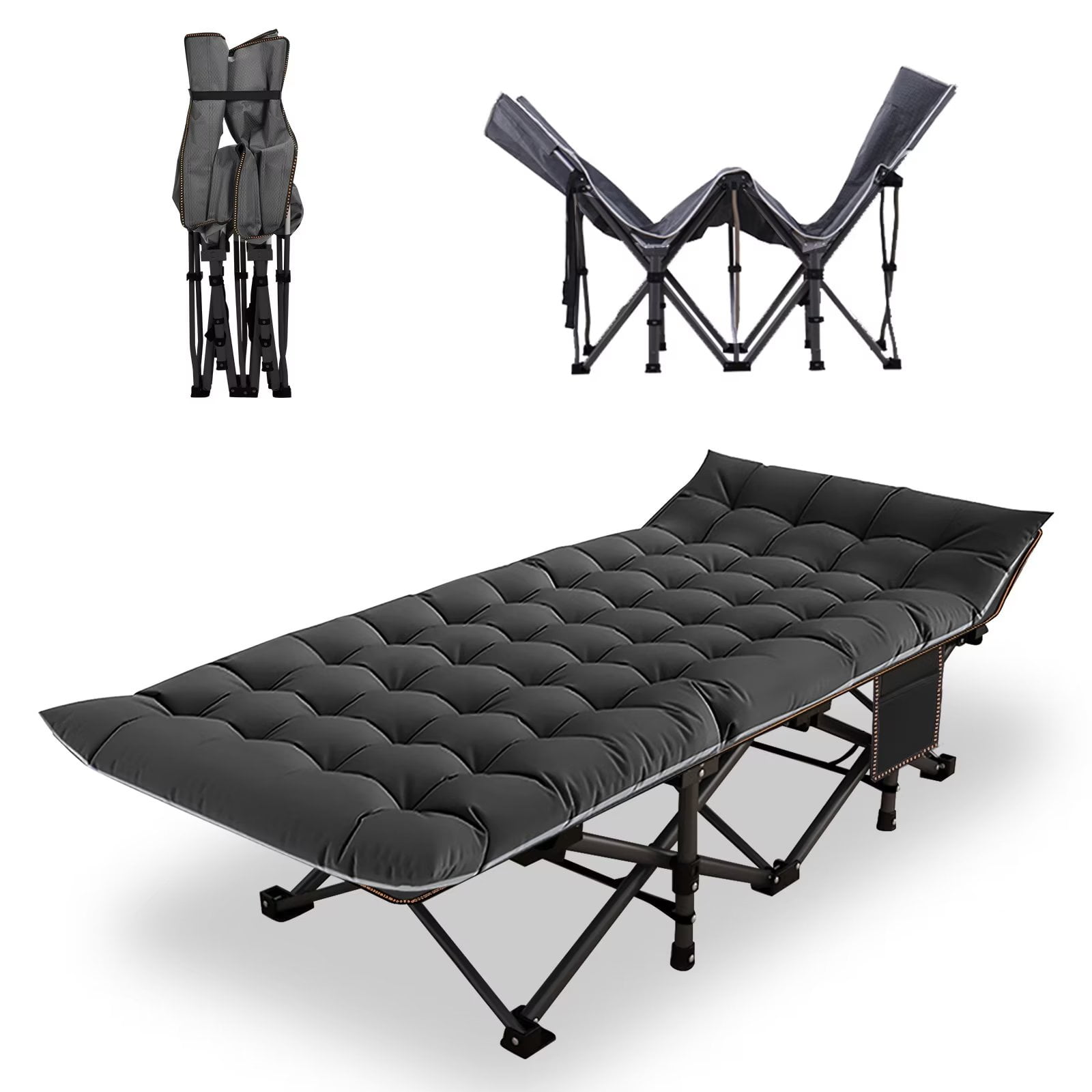 FICISOG Folding Camping Cot for Adults, 880lbs Folding Cot Bed with