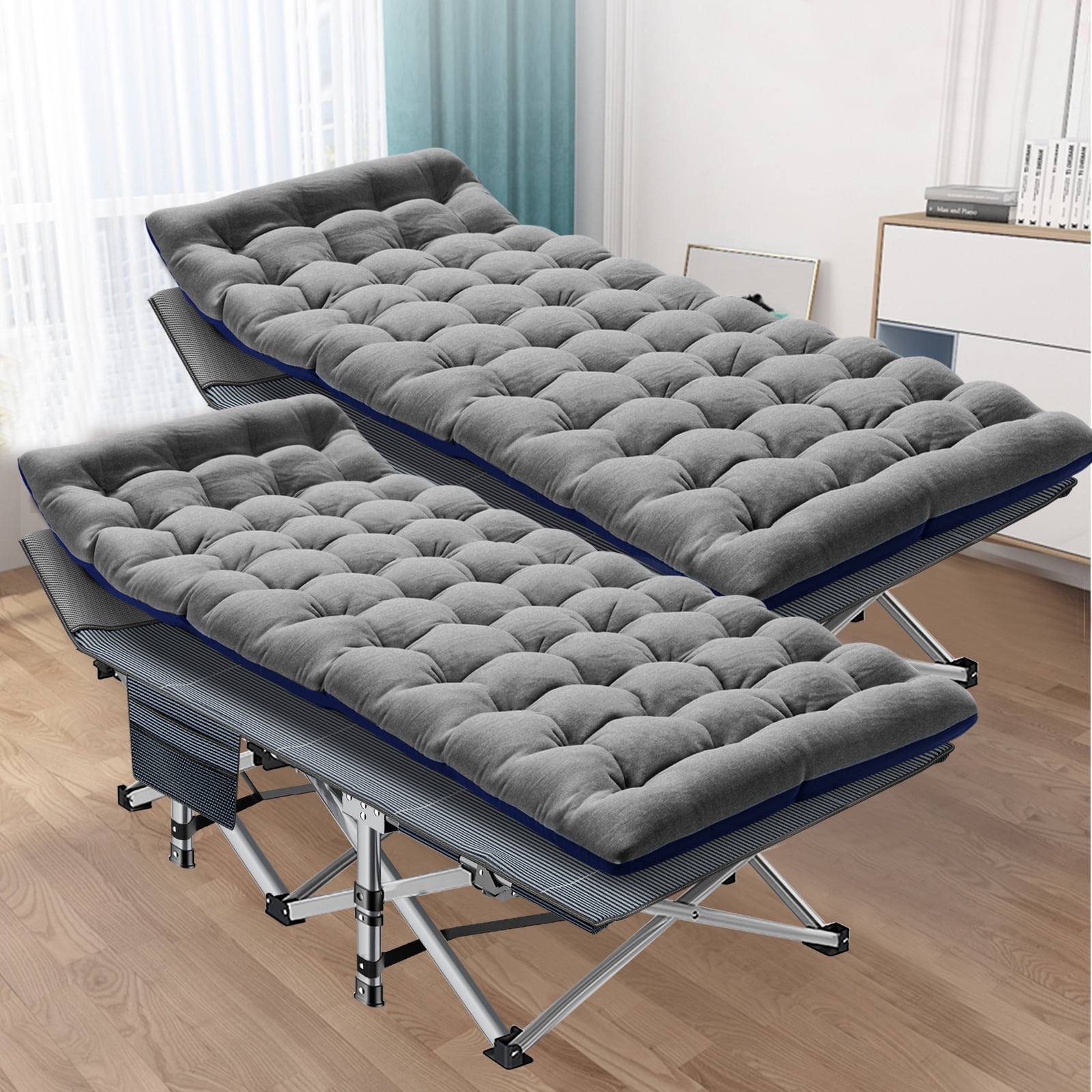 FICISOG Folding Camping Cots for Adults 900lbs Layer Oxford Sleeping