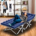 thumbnail image 1 of FICISOG Folding Sleeping Cots for Adults, 28" Wide XL Camping Twin Cot Portable Sleeping Bed with Carry Bag, Support 900lbs, 1 of 10