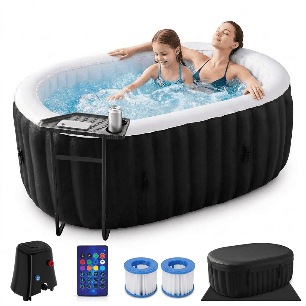 Black LED Oval 2 Person