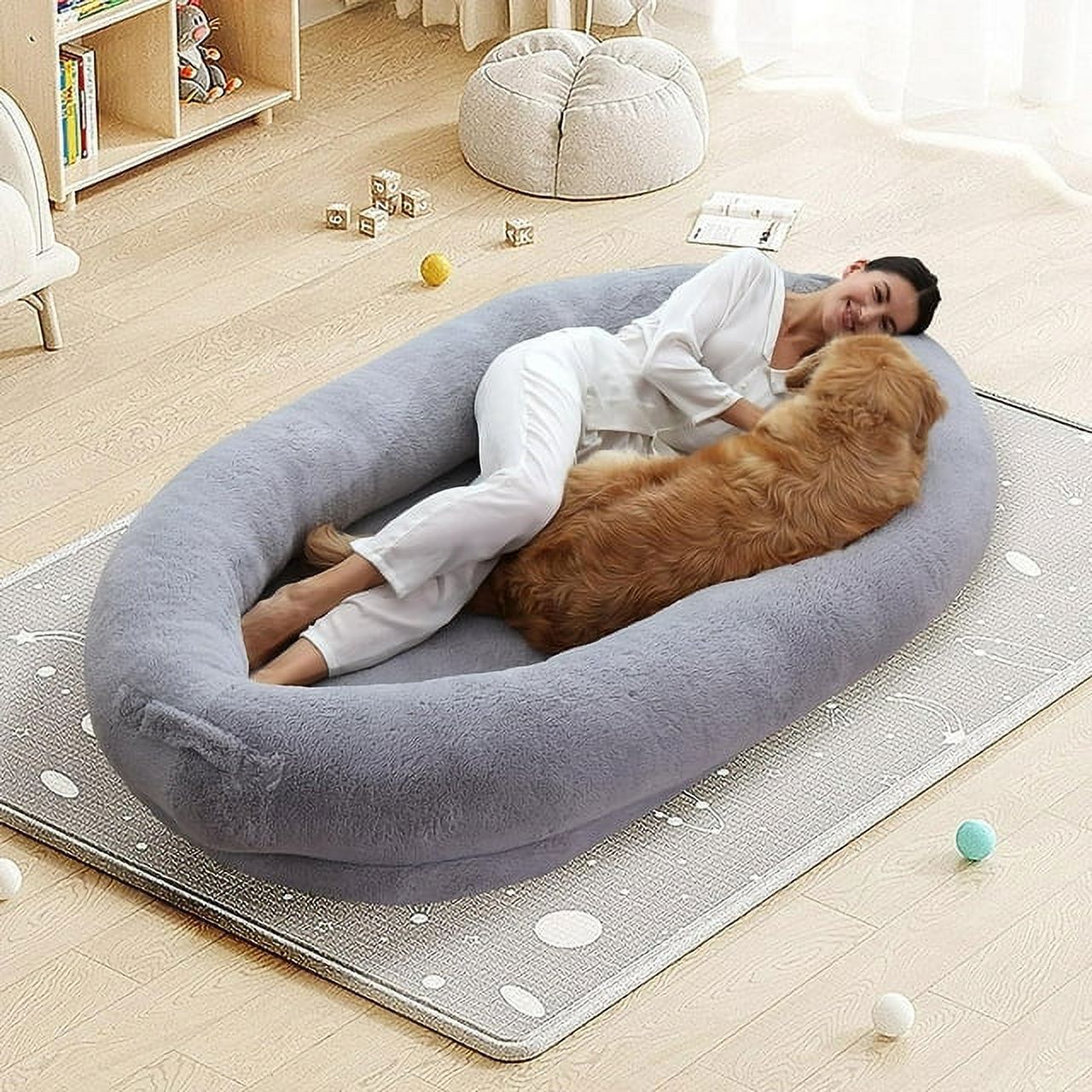 Large Human Dog Bed Bean Bag Bed for Humans Giant Beanbag Dog Bed with
