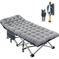 thumbnail image 1 of FICISOG Oversized XXL Folding Sleeping Cots for Adults, 900lb Loading Double-Layer 1200D, Heavy Duty Guest Bed W/Mattress & Carrying Bag, 1 of 10