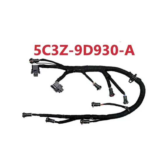 FICM Engine Fuel Injector Complete Wire Harness - Replaces Part 5C3Z9D930A, 5C3Z-9D930-A - Compatible with Ford Vehicles F250 F350 F450 F550 - Powerstroke 6.0L Diesel - 2003-2007
