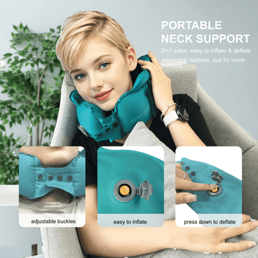 FICTET FINO 1 Inflatable Neck Pillow, Portable Air Cushion Travel Sleeping Neck Pillow, U Shape Pillow for Cars and Airplanes