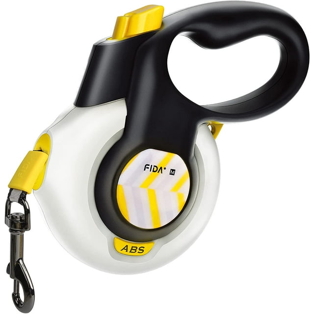 FIDA AutoBrake Retractable Dog Leash. Advanced Patented Design for Dog Pulling, 16 ft Heavy Duty No Pull Pet Walking Leash for Small Breeds. 360 Tangle Free, Soft Grip, Small Size