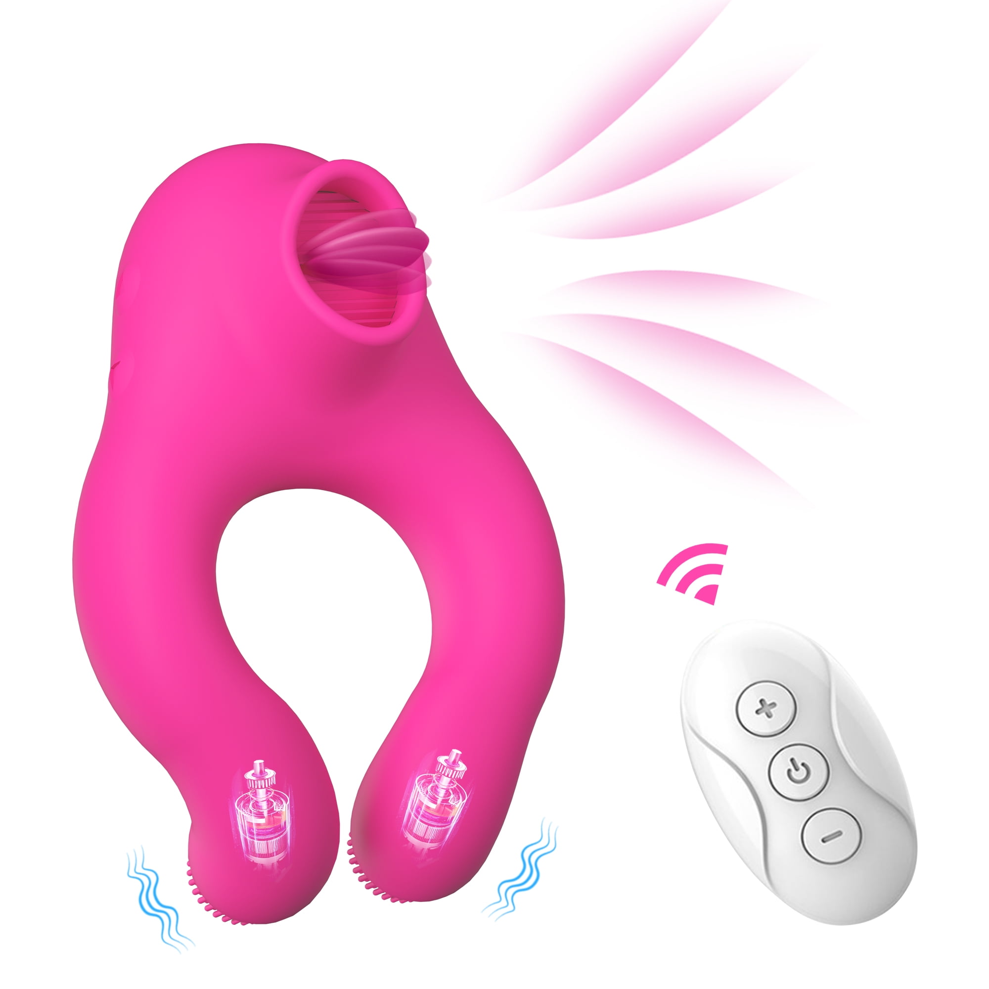 Vibrating Cock Ring Rotation,Tongue Oral Licking Sex Toys for Couples –  Kinky Cloth