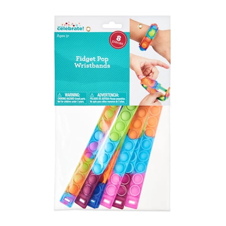 Multicolor Fidget Pop Wristband Party Favors, 8 Pieces, by Way To Celebrate
