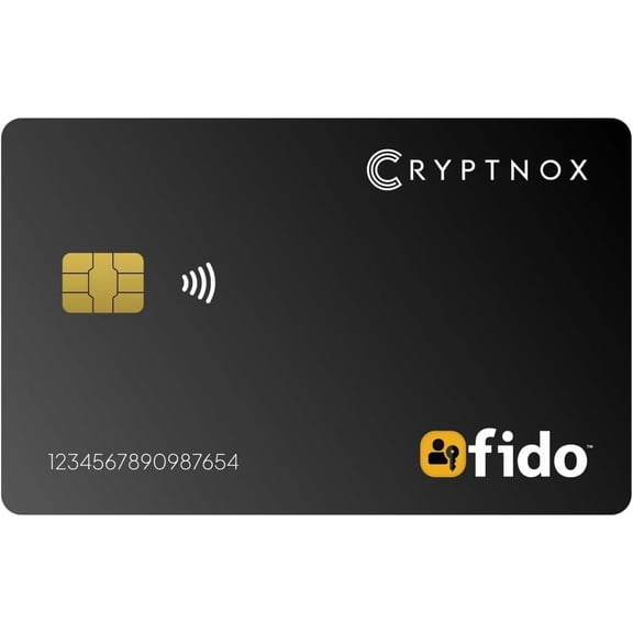 FIDO2 Security Key Card, Two Factor Authentication (2FA) NFC Security Key FIDO 2.1 Ll 1 Certified, Passwordless Login & 2FA Via NFC Or Contact, Works with Windows, Mac, iOS, Android