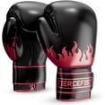 thumbnail image 1 of FIERCEFIST Boxing Gloves Men Women - Professional Training Sparring, Kickboxing, Muay Thai, MMA, Taekwondo, fitness for Punching Focus Mitts Pad Workout, Kids, Ventilated Palm, 8oz Red, 1 of 7