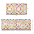 thumbnail image 1 of FIESTA Postiano Tiles Geo Textured Anti-Fatigue Comfort Kitchen Runner Mat, Non-Slip Floor Mat, Padded Standing Desk Mat, Red/Yellow/White, 20"x55", 1 of 6