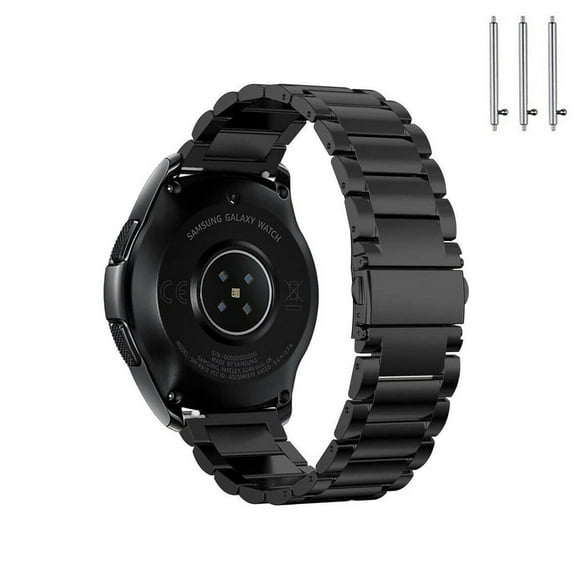 FIEWESEY 22mm Watch Band Replacement Compatible with Samsung Galaxy Watch 46mm/Gear S3 Frontier/Galaxy&nbsp;Gear S3&nbsp;Watch Strap Solid Stainless Steel Bracelet Band Strap Folding Clasp(Black)