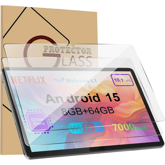 FIEWESEY 2PCS 10.1 inch Tempered Glass Screen Protector for HNVHNV E30/ AWOW/TabneraX UTBOOK_14/ TABWEE T20 T80/ EM101A/ Tuotatop X13/ ZIOVO Z138/ JJGJ P60/ WDYQJE A55/ BESTTAB A20/ DEERTiME E15