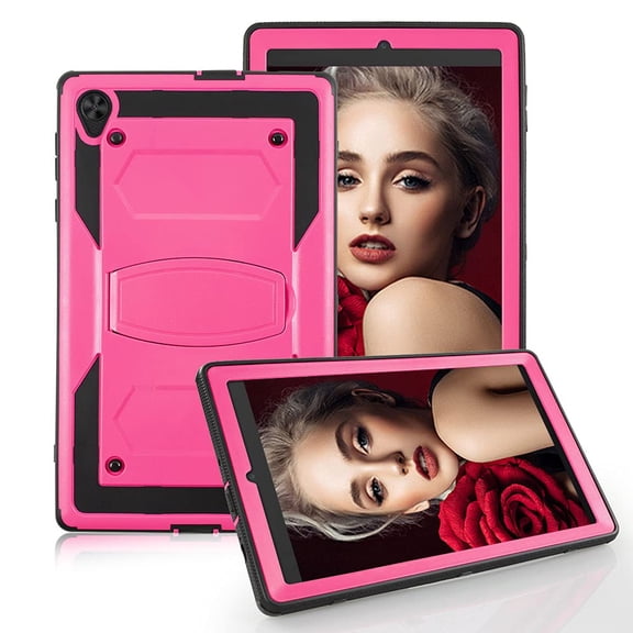 FIEWESEY for Alcatel Joy Tab 2 Tablet Case,Shock-Resistant Drop-Proof and Shock-Resistant Hybrid Rugged case(Built-in Stand), for Alcatel Joy Tab 2 (Model: 9032Z)/TCL 8 Inch(Model: 9048S) Tablet(Pink)