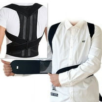 FIEWESEY Back Correction Belt, Adjustable Support Shoulder Bandage Back Posture Corrector, Back Brace for Slouching & Hunching (L)