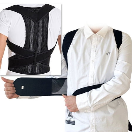FIEWESEY Back Correction Belt, Adjustable Support Shoulder Bandage Back Posture Corrector, Back Brace for Slouching & Hunching (S)