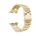 thumbnail image 1 of FIEWESEY  Band Compatible with Apple Watch 42mm 44mm 45mm, Premium Stainless Steel Metal Replacement Adjustable Wristband Strap for iWatch Series 7/6/5/4/3/2/1/SE Women Men(Gold), 1 of 6