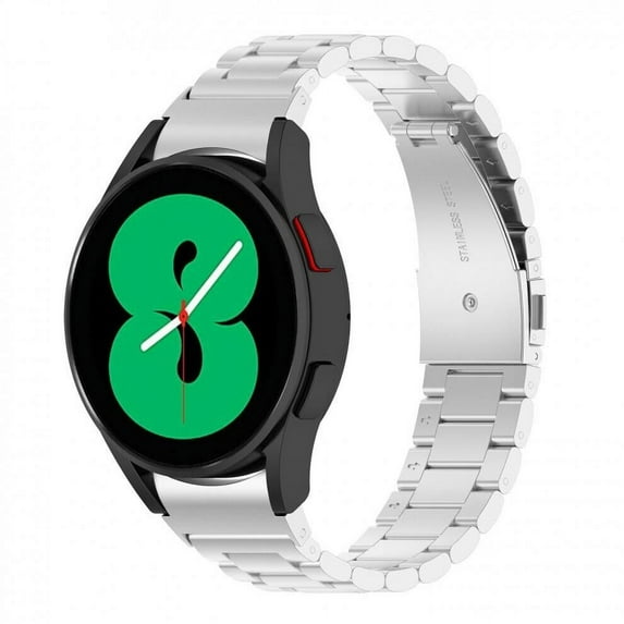 FIEWESEY Band Compatible with Samsung Galaxy Watch 6/4 Classic 47mm 43mm/42mm 46mm,Watch 6/5/4 40mm 44mm,Watch 5 Pro 45mm, 20mm Stainless Steel Metal Bands Replacement Watch Strap(Silver)