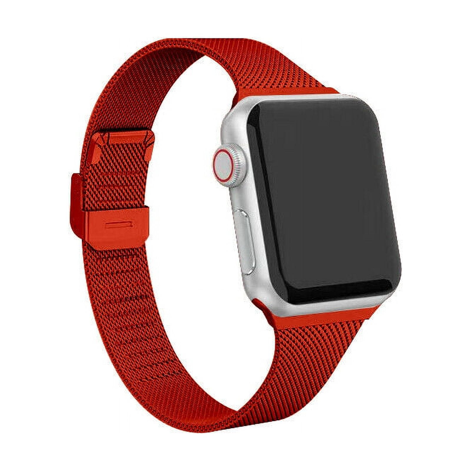 Red metal apple watch band sale