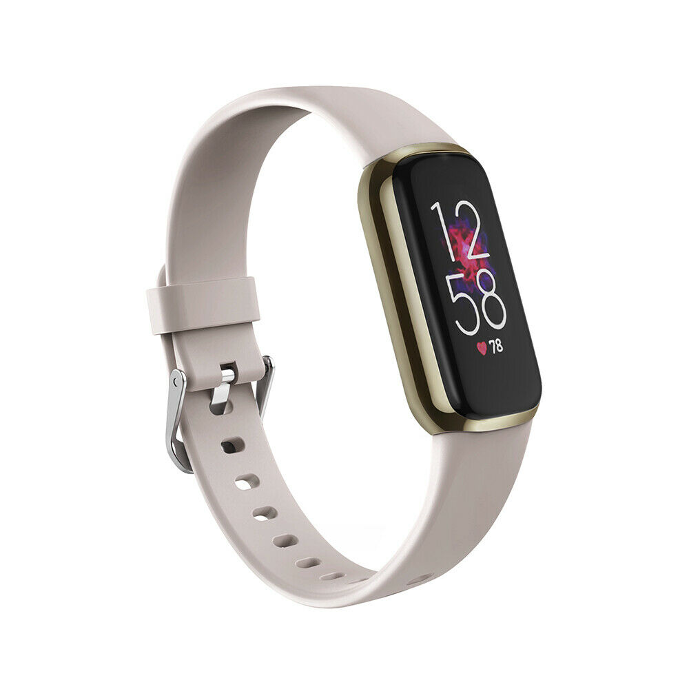 EEweca Clip Holder For Fitbit Luxe – Silicone & Metal Clip, Soft Pink, Tracker Not Included