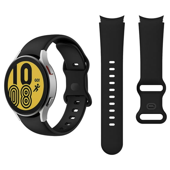 FIEWESEY Bands Only Compatible with Samsung Galaxy Watch 5/Watch 6/Galaxy Watch 4 Band 40mm 44m/Galaxy Watch 5 Pro Band 45mm/Watch 4 Classic Band, 20mm Soft Silicone Sport Bands for Women&Men(Black)