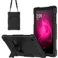 thumbnail image 1 of FIEWESEY Case Compatible With T-Mobile Revvl Tab 2 2025 Released 10.1 inch Hybrid Heavy Duty Shockproof Hard Back Cover Built in Kickstand Shoulder Strap For Revvl Tab 2 2025 10.1" - Black, 1 of 8