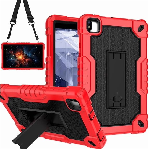 FIEWESEY Case for DIALN X8 Ultra Tablet 8 Inch/Maxsip Telecom X8 Ultra Case Hybrid Shockproof Case Built in Kickstand for DIALN X8 Ultra/Maxsip Telecom X8 Ultra 8 Inch Tablets (Red/Black)
