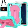 thumbnail image 1 of FIEWESEY Case for FOXX P8/ V8/ T8 Pro 8 inch Tablets Hybrid Shockproof Case Built in Kickstand Shoulder Strap with screen protector for FOXX P8/ V8/ T8 Pro 8 inch Tablets (Green/Pink/2 PCS), 1 of 7