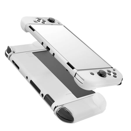 FIEWESEY Case for Nintendo Switch OLED,3 in 1 Anti-Scratch Shockproof Protective Hard Cover Case Fit for Nintendo Switch OLED and Joy-Con Controller (White)