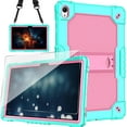 thumbnail image 1 of FIEWESEY Case for Onn 10.1" Tablet Case (2024 Model / 100135925) Heavy Duty Built in Stand Hard Back Shell Protective Case with Screen Protector for Onn. 10.1" 4 Gen 2024 Tablet (Green/Pink/1 PC), 1 of 8