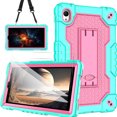 thumbnail image 1 of FIEWESEY Case for Onn 7 inch Tablet Gen 4 2024 Case Heavy Duty Built in Stand Hard Back Shell Protective Case with with Screen Protector for Onn 7 2024 Model:100135924 Tablet (Green/Pink/2 PCS), 1 of 7