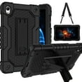 thumbnail image 1 of FIEWESEY Case for Onn 7 inch Tablet Gen 4 2024 Case Slim Heavy Duty Built in Stand Hard Back Shell Protective Case with Shoulder Strap for Onn 7 2024 Model:100135924 Tablet (Black/Black), 1 of 7
