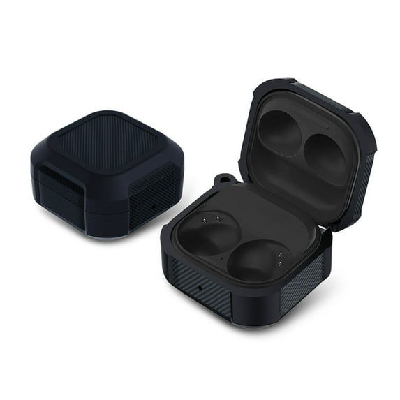 FIEWESEY Case for Samsung Galaxy Buds FE/Galaxy Buds 2 Pro Case 2022/Galaxy Buds 2 Case 2021/Galaxy Buds Pro Case 2021/Galaxy Buds Live Case 2020,Shockproof Protective Cover with Keychain(Black)