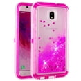 thumbnail image 1 of FIEWESEY Case for Samsung Galaxy J7 2018,3 in1 Layers Hybrid Liquid Glitter Flowing Quicksand case Clear Soft Shockproof TPU Slim Protective Cover for Samsung Galaxy J7 2018(Pink), 1 of 7