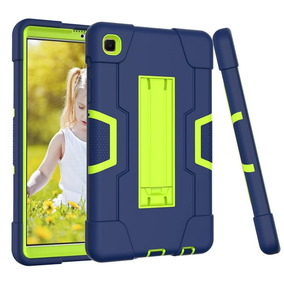 FIEWESEY Case for Samsung Galaxy Tab A7 Lite T220/T225, Heavy-Duty Drop-Proof and Shock-Resistant Rugged Protective case(with Stand) for Samsung Galaxy Tab A7 Lite T220/T225 8.7 Inch(Navy/Green)