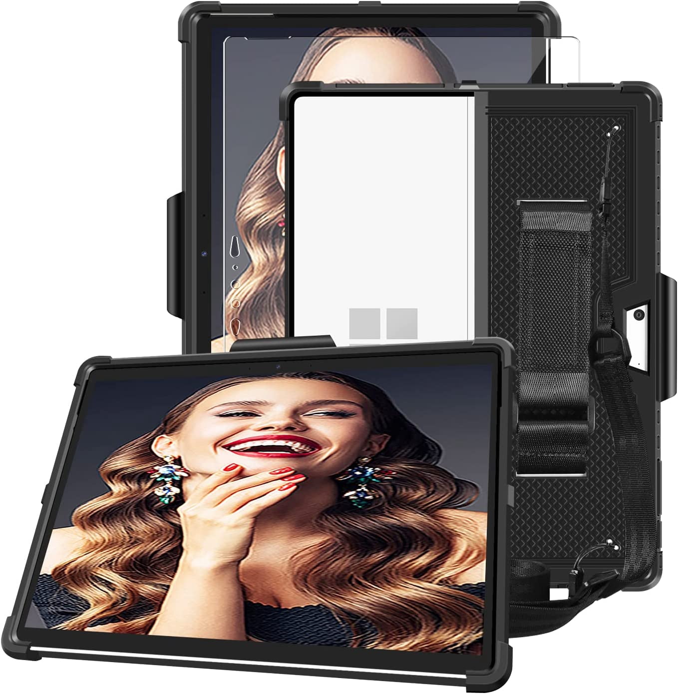FIEWESEY Case for Surface Pro 10 with Screen Protector Shockproof ...