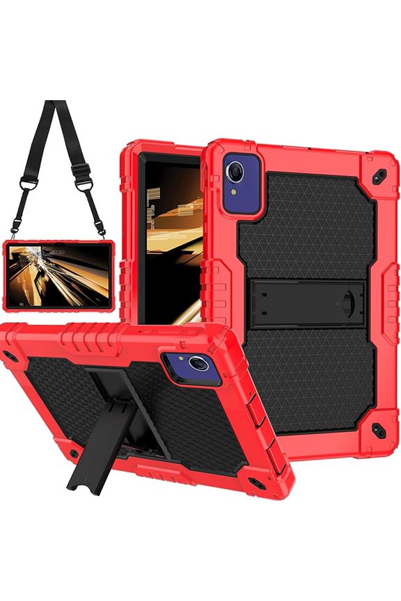 Case for VORTEX T10M PRO+ Tablet/VORTEX T10M PRO PLUS Tablet Kids Case Cover with Shockproof Kick Stand for VORTEX T10M PRO PLUS 10.1 inch tablet (Black/Black)