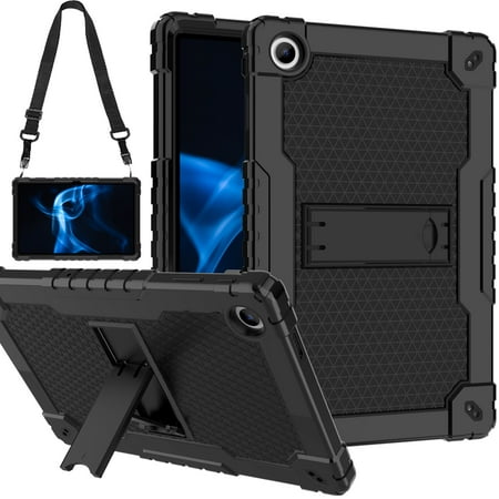FIEWESEY Case for Walmart ONN 10.4 Pro 2023 Tablet (Model:100110603),Kids Friendly Heavy Duty Shockproof Hybrid Rugged Cover Built-in Kickstand for Walmart ONN 10.4 Inch Pro 2023 Tablet(Black/Black)