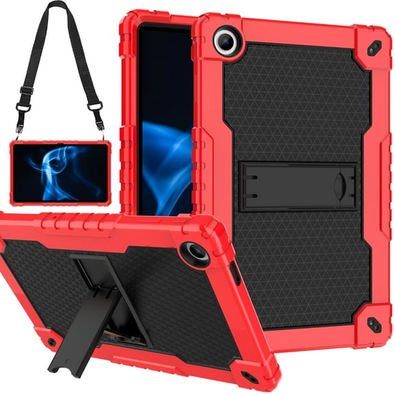 FIEWESEY Case for Walmart ONN 10.4 Pro 2023 Tablet (Model:100110603),Kids Friendly Heavy Duty Shockproof Hybrid Rugged Cover Built-in Kickstand for Walmart ONN 10.4 Inch Pro 2023 Tablet(Red/Black)